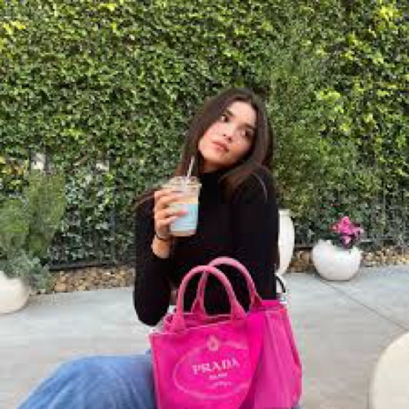 Authentic Prada Milano Denim Pink Women's Bag - Picture 1 of 15